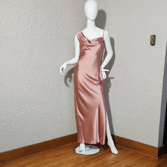Social Bridesmaids LX Charm Cowl Maxi Slip Dress - Picture 1 of 9